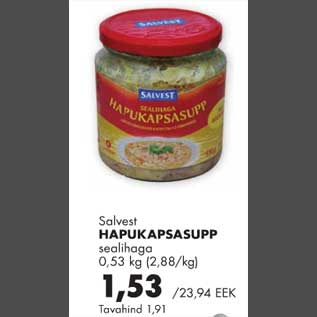 Allahindlus - Salvest hapukapsasupp