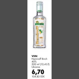 Allahindlus - Viin Nemifoff Birch, Ukraina