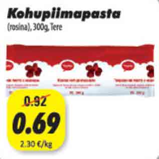 Allahindlus - Kohupiimapasta
