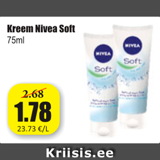 Allahindlus - Kreem Nivea Soft 75 ml