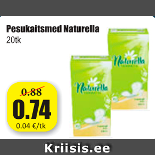 Allahindlus - Pesukaitsmed Naturella 20 tk