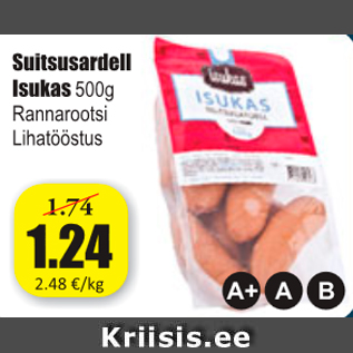 Allahindlus - Suitsusardell Isukas 500 g