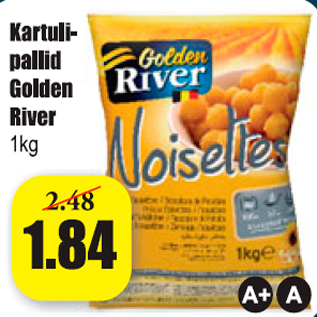Скидка - Картофельные шарики Golden River 1 кг