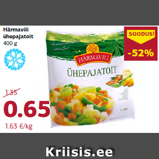 Allahindlus - Härmavili ühepajatoit 400 g