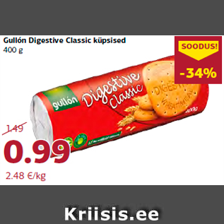 Allahindlus - Gullón Digestive Classic küpsised 400 g