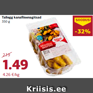 Allahindlus - Tallegg kanafileenagitsad 350 g