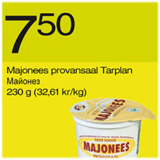 Allahindlus - Majonees provansaal Tarplan, 230 g