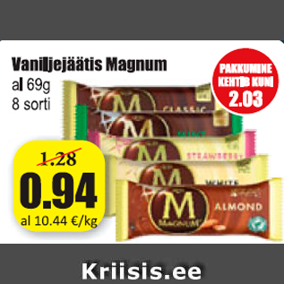 Allahindlus - Vaniljejäätis Magnum