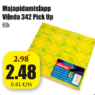 Allahindlus - Majapidamislapp Vileda 342 Pick Up 6 tk