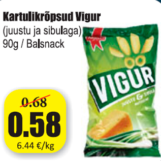 Скидка - Картофельных чипсов Vigur