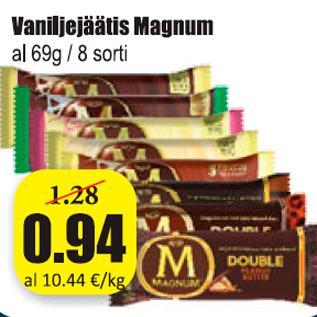 Allahindlus - Vanillijäätis Magnum