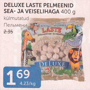 Allahindlus - DELUXE LASTE PELMEENID SEA- JA VEISELIHAGA 400 g