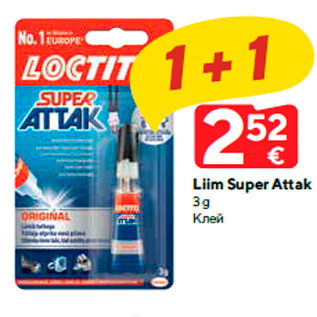 Allahindlus - Liim Super Attak 3 g