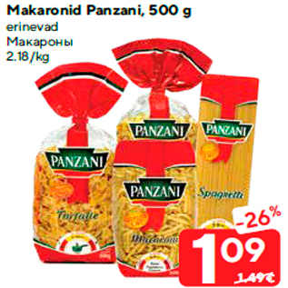 Allahindlus - Makaronid Panzani, 500 g