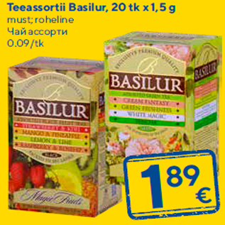 Allahindlus - Teeassortii Basilur, 20 tk x 1,5 g