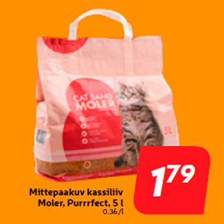 Скидка - Песок для кошачьих туалетов Moler, Purrrfect, 5 л