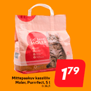 Allahindlus - Mittepaakuv kassiliiv Moler, Purrrfect, 5 l