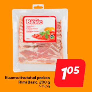 Allahindlus - Kuumsuitsutatud peekon Rimi Basic, 200 g