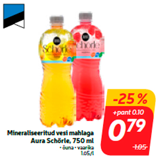 Allahindlus - Mineraliseeritud vesi mahlaga Aura Schörle, 750 ml