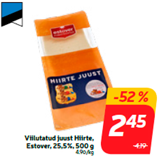 Скидка - Нарезанный сыр Hiirte, Estover, 25,5%, 500 г