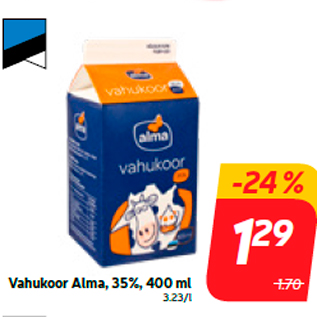 Allahindlus - Vahukoor Alma, 35%, 400 ml