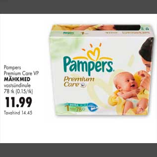 Allahindlus - Pampers Premium Care VP Mähkmed