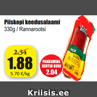Allahindlus - Piiskopi keedusalaami