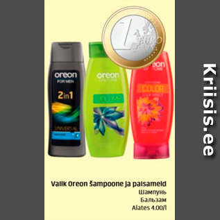 Allahindlus - Valik Oreon šampoone ja palsameid