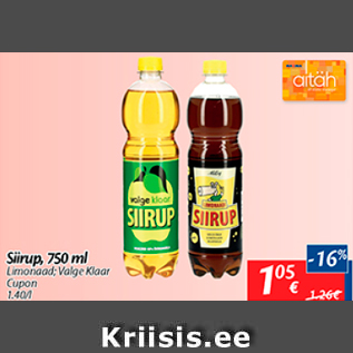 Allahindlus - Siirup, 750 ml