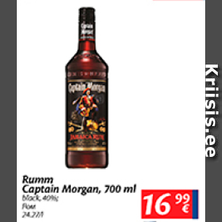 Allahindlus - Rumm Captain Morgan, 700 ml