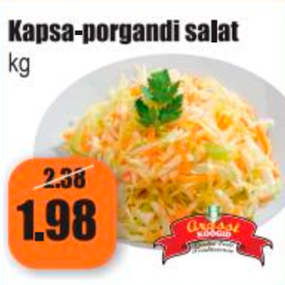 Allahindlus - Kapsa-porgandi salat kg