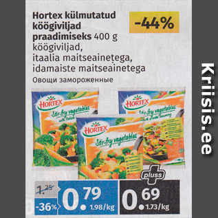 Allahindlus - Hortex külmutatud köögiviljad praadimiseks 400 g