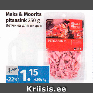 Allahindlus - Maks & Moorits pitsasink 250 g