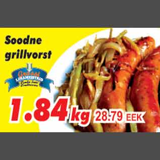 Allahindlus - Soodne grillvorst