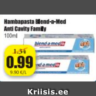 Скидка - Зубная паста Blend-a-Med Anti Cavity Family 100 мл