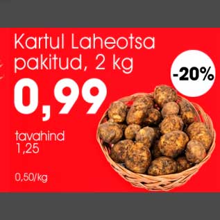 Скидка - Картофель Laheotsa упакованный, 2 кг