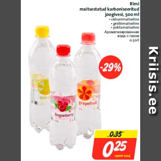 Allahindlus - Rimi maitsestatud karboniseeritud joogivesi, 500 ml