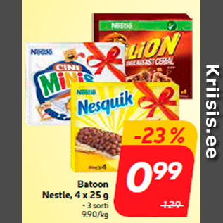 Скидка - Батончики Nestle, 4 х 25 г