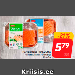 Скидка - Порционный лосось Rimi, 250 г