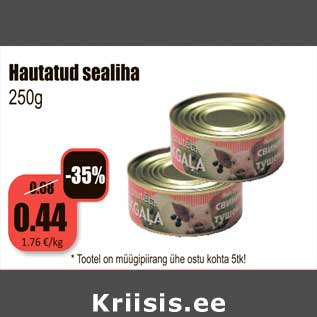 Allahindlus - Hautatud sealiha 250g