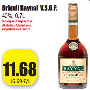 Allahindlus - Brändi Raynal V.S.O.P. 40%, 0,7L