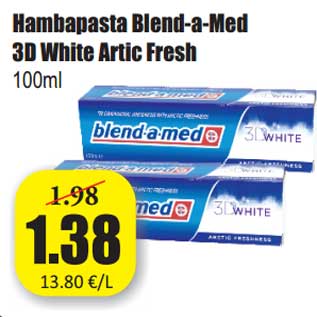 Allahindlus - Hambapasta Blend-a-Med 3D White Artic Fresh 100ml