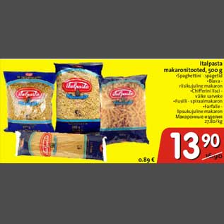 Allahindlus - Italpasta makaronitooted