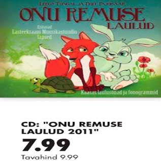 Allahindlus - CD "Onu remuse laulud 2011"