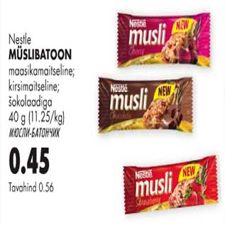 Allahindlus - Nestle müslibatoon