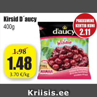Allahindlus - Kirsid Daucy