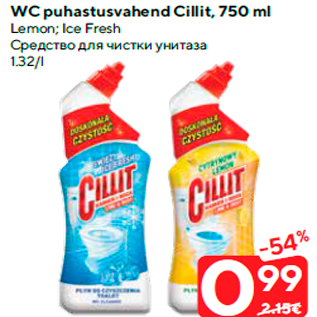 Allahindlus - WC puhastusvahend Cillit, 750 ml