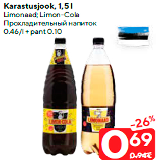 Allahindlus - Karastusjook, 1,5 l Limonaad; Limon-Cola