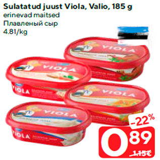 Allahindlus - Sulatatud juust Viola, Valio, 185 g