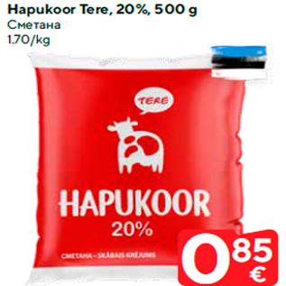 Allahindlus - Hapukoor Tere, 20%, 500 g